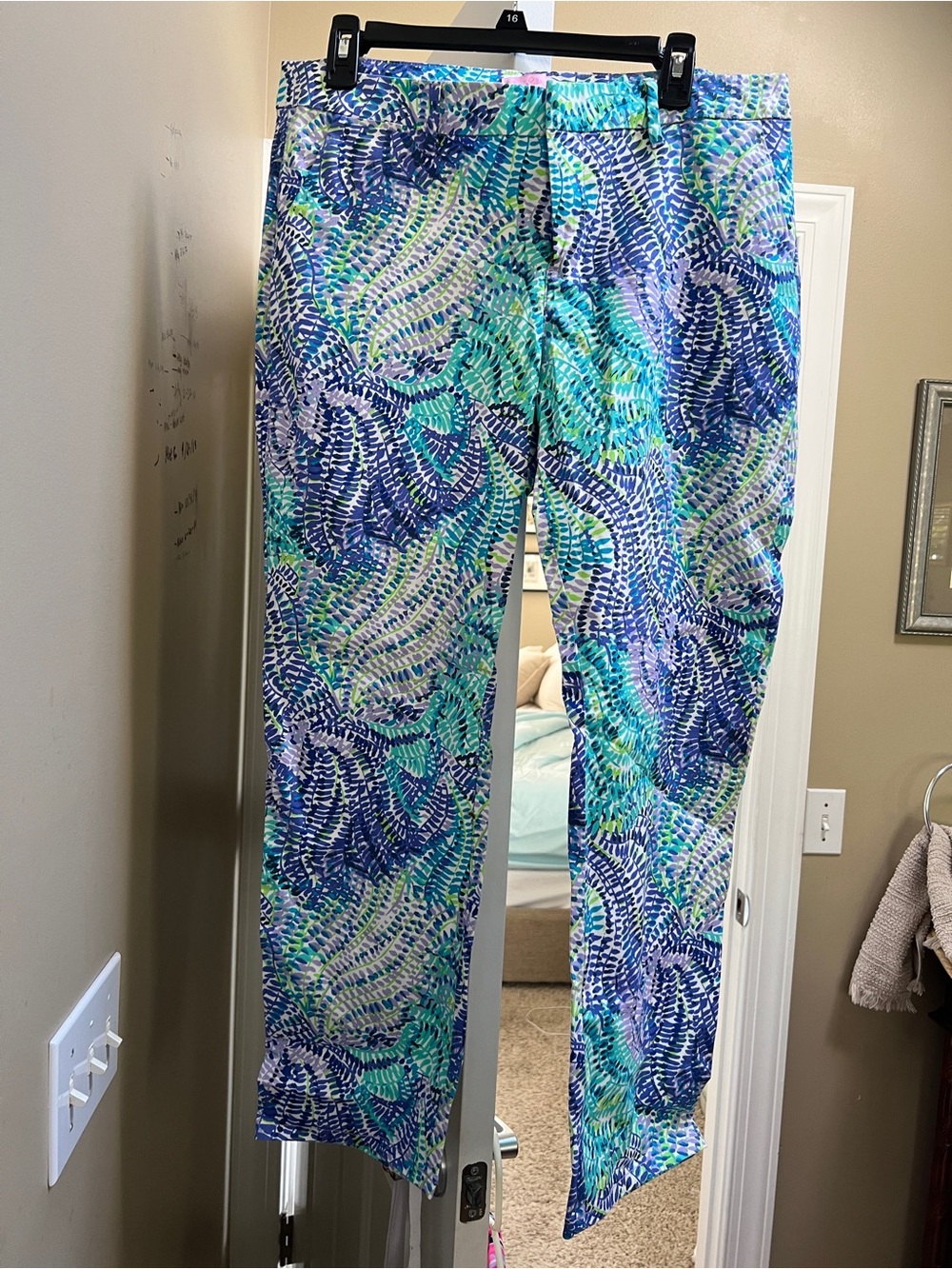 Lilly Pulitzer Shana Stretch Crop Blue Current Fantasea